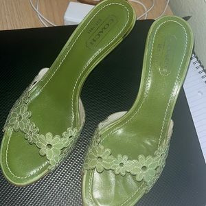 Original genuine leather Coach heels